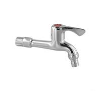 Rubinetto da giardino per esterni a parete, per lavatrice, struttura in ottone cromato con materiale in acciaio inossidabile 304 e nucleo valvola in ceramica (1#)