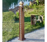 Rubinetto da giardino per esterni con colonna d'acqua verticale, resistente al gelo, per un'irrigazione efficiente, design doppio rubinetto per giardino e patio