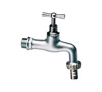 Rubinetto da giardino portagomma in ottone cromato/sabbiato 1/2" (dn 15)