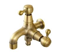 Rubinetto da giardino vintage a doppia uscita rubinetto da parete in ottone per uso esterno acqua fredda anti gelo rubinetto da giardino e elegante impianto idraulico esterno