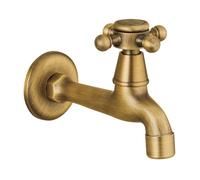 Rubinetto da giardino vintage Rubinetto da esterno in ottone Rubinetto per acqua a parete Unico Connettore per tubo dell'acqua fredda Connettore per tubi per acqua fredda Estensione del tubo da