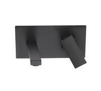 Rubinetto da parete per vasca da bagno G1/2 con rubinetto a parete, miscelatore a 2 fori, colore nero