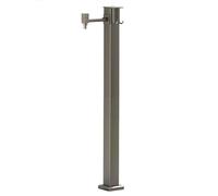 Rubinetto da pavimento con supporto, 304 Stainless Steel Vertical Faucet With Brass Valve, Hose Holder, Side Inlet, Single(Bottom Water Inlet,Single faucet)