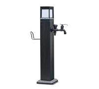 Rubinetto da pavimento con supporto, Solar Powered Garden Outdoor Faucet Pillar Light With Dual Water Inlet LED 28.9-44.6in(28.9in/73.5cm)