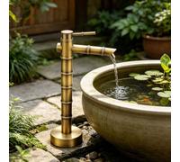 Rubinetto da Terra in Rame, Colonna per Fontana da Giardino, Rubinetto per Acqua con Idrante a Pavimento, Distributore d'Acqua Decorativo per Esterni per Il Lavaggio(Side inlet,87.5cm)