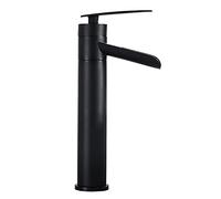 Rubinetto da toeletta a cascata Rubinetti bagno for lavabo a un foro alto con maniglia singola a singolo nero for balcone,Nero A(Black B)