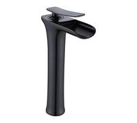 Rubinetto del bacino alto rubinetto bianco e oro da bagno in ottone lavandino miscelatore for lavello in freddo caldo(Black oil brushed T)