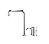 Rubinetto del bacino Bagno Super Lungo Tubo Due fori in oro rosa/nero Rubinetto del bagno rubinetto rubinetto rubinetto 360 rotante widespread basin nero(A)