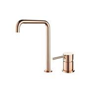 Rubinetto del bacino Bagno Super Lungo Tubo Due fori in oro rosa/nero Rubinetto del bagno rubinetto rubinetto rubinetto 360 rotante widespread basin nero(Rose gold)