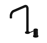 Rubinetto del bacino Bagno Super Lungo Tubo Due fori in oro rosa/nero Rubinetto del bagno rubinetto rubinetto rubinetto 360 rotante widespread basin nero(Noir)