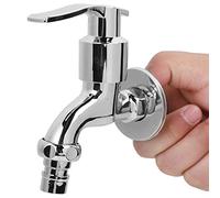 Rubinetto del bacino del rubinetto dell'acqua, G1/2 "flusso d'acqua liscio lavanderia bagno lavaggio nuovo in lega di zinco rubinetto dell'acqua a parete singolo rubinetto freddo