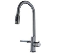 Rubinetto del Bagno Caldo per lavello a Acqua Fredda Mixer tiro Fuori ruscello Strumento di Temperatura a Cascata Display Digitale Tocca Cucina, Include Un Tubo da 60 cm