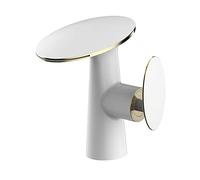 Rubinetto del Bagno Cascata Rubinetto del lavandino del Bagno Miscelatore lavabo Bianco e Oro Rubinetto del lavabo dell'Acqua Calda e Fredda Bagno in Ottone? Rubinetto del lavandino della Nave