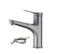 Rubinetto del Bagno in Ottone a Singolo Foro con spruzzatore tiro Fuori spruzzo Singolo Miscelatore di Rotazione a 360 Gradi Dannocchia del Bagno Moderno Rubinetto del lavandino da bagno-20x18x5cm