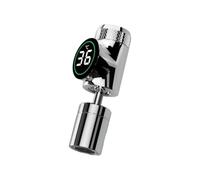 Rubinetto del bagno, Prolunga per rubinetto girevole a 360° con display della temperatura a LED, aeratore per filtro dell'acqua in acciaio inossidabile(Silver)