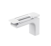 Rubinetto del bagno, Rubinetto da bagno a cascata, miscelatore per lavabo con display a LED luce di rilevamento della temperatura a 3 colori, calda e fredda(White)