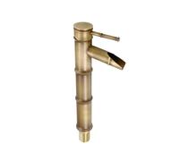 Rubinetto Del Bagno Rubinetto In Ottone Con Base Stabile Miscelatori In Bambù, Rubinetto for Tubi Con Maniglia Singola Acqua Fredda Calda for L'orto per lavelli per roulotte e case