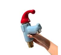 Rubinetto del cartone animato in ceramica/lavandino del lavandino da bagno/cucina fredda - tappo di bacini di acqua calda con tubo di ingresso dell'acqua in acciaio inossidabile,A