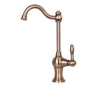 Rubinetto del filtro dell'acqua da cucina in rame antico rubinetto dell'acqua potabile senza piombo solo per acqua fredda o calda si adatta alla maggior parte delle unità ad osmosi inversa o del sistema di filtrazione dell'acqua in gap non d'aria - rame antico