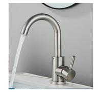 Rubinetto del lavandino da bagno nero opaco, compatibile con lavello, mixer in acciaio inossidabile per acqua calda e fredda, design moderno durevole ed elegante, facile installazione Aqiong