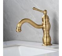 Rubinetto del lavandino da Bagno retrò Leva Singola con Tocco di Bacino Antico Becco Girevole a °