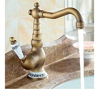 Rubinetto del lavello per la cucina per la fattoria commerciale, cucina 360 Tocca del mixer retrò girevole, tap di bacino caldo e freddo di rame antico di moda