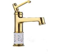 Rubinetto del Lavello Rubinetti Oro Pieno Rame Bacino Caldo E Freddo Lavabo Rubinetto Lavabo Domestico Lavabo Alza Il Lavabo sopra Il Rubinetto del Lavabo, Golden Section 1