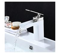 Rubinetto del rubinetto bacino dell'oro nero bianco caldo della cascata(White chrome short)