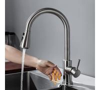 Rubinetto del rubinetto del rubinetto cucina cucina cucina tocco di rubinetto rump out rubinetti del sensore a infrarossi neri/nichel a infrarossi tocchi di miscele d'acqua a infrarossi