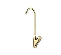 Rubinetto Della Cucina, 360 Ad Osmosi Inversa Del Filtro Dell'acqua Lavello A Collo Di Cigno A Foro Singolo, Spazzolato(Gold)