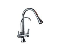 Rubinetto Della Cucina Acqua Del Filtro Sensore Di Tocco Miscelatore Dello Spruzzatore Antico Messo Fuori Con La Gru Girevole Pura For Flusso D'Acqua Stabile(Chrome)