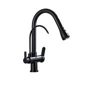 Rubinetto Della Cucina Acqua Del Filtro Sensore Di Tocco Miscelatore Dello Spruzzatore Antico Messo Fuori Con La Gru Girevole Pura For Flusso D'Acqua Stabile(Matte Black)