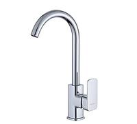 Rubinetto della Cucina Lavaggio in Rame Lavabo per Verdure Miscelatore Acqua Calda e Fredda Rubinetto per lavello della Cucina Quadrato Maniglia Singola Galvanotecnica Girevole Snodo Singolo