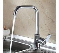 Rubinetto della Cucina Miscelatore Acqua Calda e Fredda Lavabo Rubinetto lavello della Cucina Rubinetto monocomando in Rame Pieno Galvanotecnica Girevole Snodo Singolo