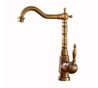 Rubinetto Della Cucina Ottone Antico, Monocomando, Del Lavello In Vintage, A Foro Singolo, A(Antique C)