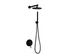 Rubinetto della doccia nera, sistemi di doccia con doccia per bagno a parete per bagno a parete miscelatore da bagno tocchetto da bagno, 8 pollici LWX