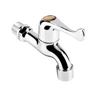 Rubinetto della Lavatrice, Rubinetto Del Lavello In Plastica Cromata, Rubinetto Acqua Fredda con Becco Singolo per Lavanderia, Bagno, Tubo Di Irrigazione,