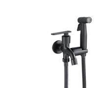 Rubinetto dell'acqua bidirezionale 1 in 2 uscite, con supporto per bidet, interfaccia G1/2, accessori per rubinetti, accessori (nero)