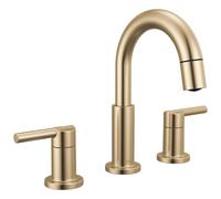 Rubinetto Delta Nicoli Pull-Down Wide-Spray per bagno, rubinetto per lavabo in oro, rubinetto per bagno con doccetta estraibile, rubinetto per ba