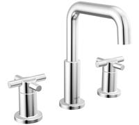 Rubinetto Delta Nicoli Widespread per bagno, rubinetto per bagno a 3 fori cromato, rubinetto per lavabo, gruppo di scarico cromato 35894LF
