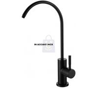 Rubinetto depuratore acqua osmosi inversa modello collo di cigno nero 1 via