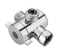 Rubinetto deviatore a 3 vie con adattatore a T per vasca da bagno e doccia, con 1 ingresso e 2 uscite, facile da installare