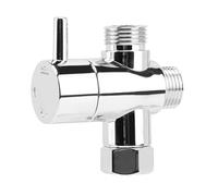 Rubinetto deviatore for soffione doccia cromato, valvola deviatrice, braccio doccia antigraffio, splitter, accessori for il bagno resistenti alla corrosione