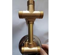 Rubinetto Deviatore Miscelatore Doccia Ottone Uscita Acqua 2/3/4/5 a Parete, G1/2 Valvola Miscelatrice Filettatura/Intubazione, Distanza Fori 6,5-17cm, Cartuccia Ceramica (Filettatura Vite 3 Vie)