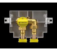 Rubinetto di intercettazione gas da incasso a U K2.1 DN15 TC 3/4 Teco K201BC1010