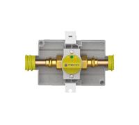 TECO Rubinetto di intercettazione gas da incasso diritto K200BC10100, Metallo, Valvola a cancello, Valvola di intercettazione gas, Rubinetto