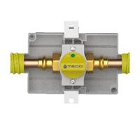 Rubinetto di intercettazione gas da incasso diritta modello k2.0 3/4" TECO