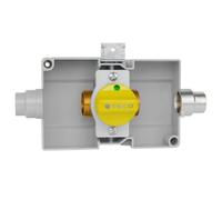 Rubinetto di Intercettazione Gas da Incasso Diritto TECO K2.0 - Valvola a Sfera in Ottone Cromato - Attacco 1/2” - Installazione a Parete per Gas Metano e GPL - Alta Sicurezza - LEMAG SRL
