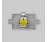 TECO Rubinetto di intercettazione gas da incasso diritto K200BC10100, Metallo, Valvola a cancello, Valvola di intercettazione gas, Rubinetto