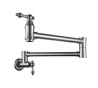 Rubinetto di riempimento della pentola Rubinetto da cucina singolo for acqua fredda Rubinetto for lavello da cucina in ottone commerciale Pieghevole Estensibile Doppio braccio oscillante Rubinetti for